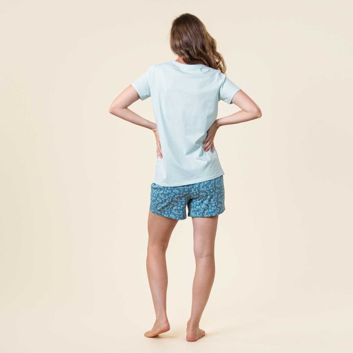 Ensemble de pyjama court "MIRIAM" bleu 