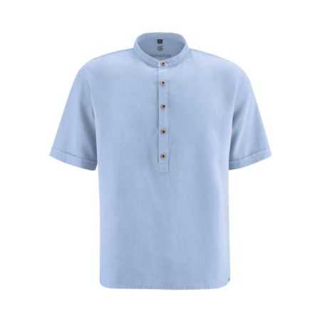 Chemise tissée bio col montant