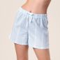 Short de pyjama "TRICIA" bleu ciel à rayures blanches Short de pyjama "TRICIA" bleu ciel à rayures blanches
