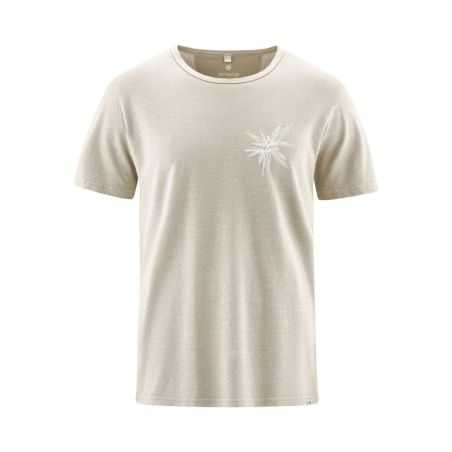 T-shirt col rond, imprimé chanvre - Chanvre et coton bio