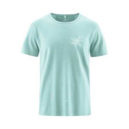 T-shirt col rond, imprimé chanvre - Chanvre et coton bio