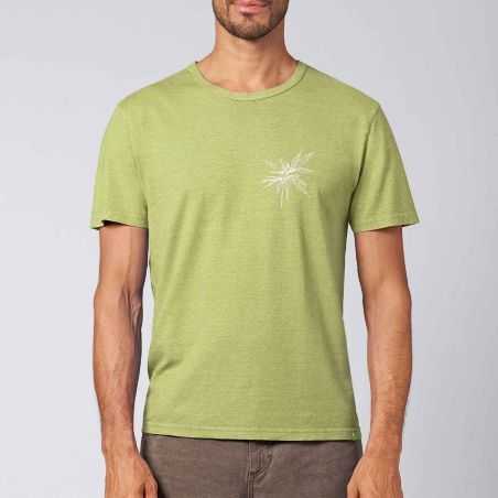 T-shirt col rond, imprimé chanvre - Chanvre et coton bio