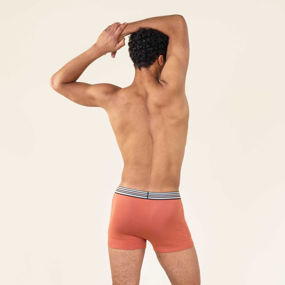  Lot de 2 boxers "RICHARD" - Bleu clair et orange