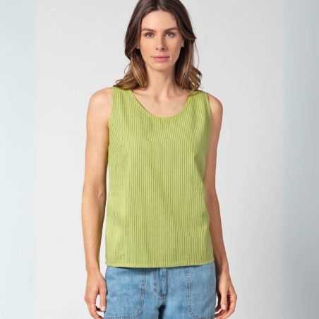 Débardeur rayé femme - Chanvre et coton bio