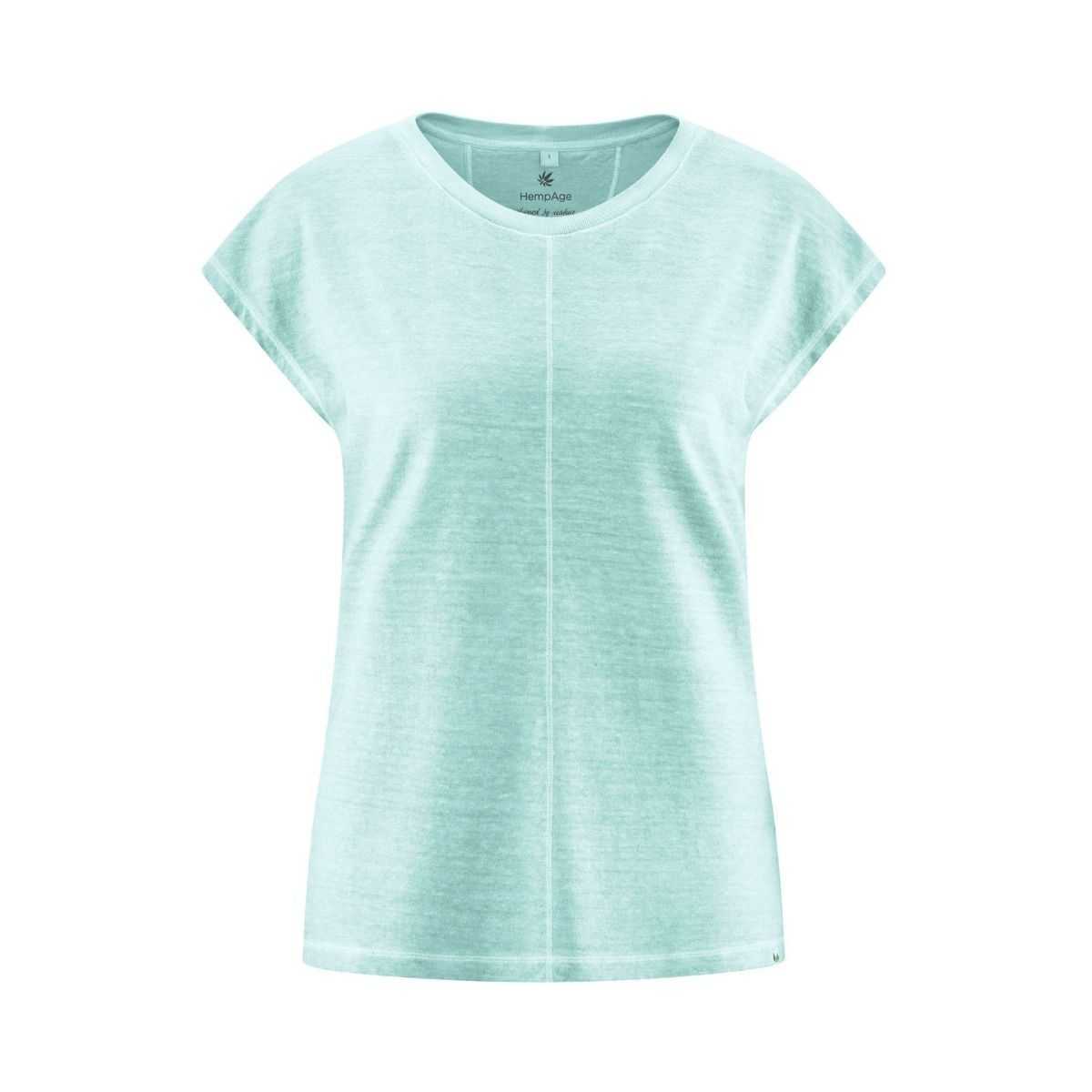 Haut manches courtes, aspect granuleux et délavé - Chanvre et coton bio
