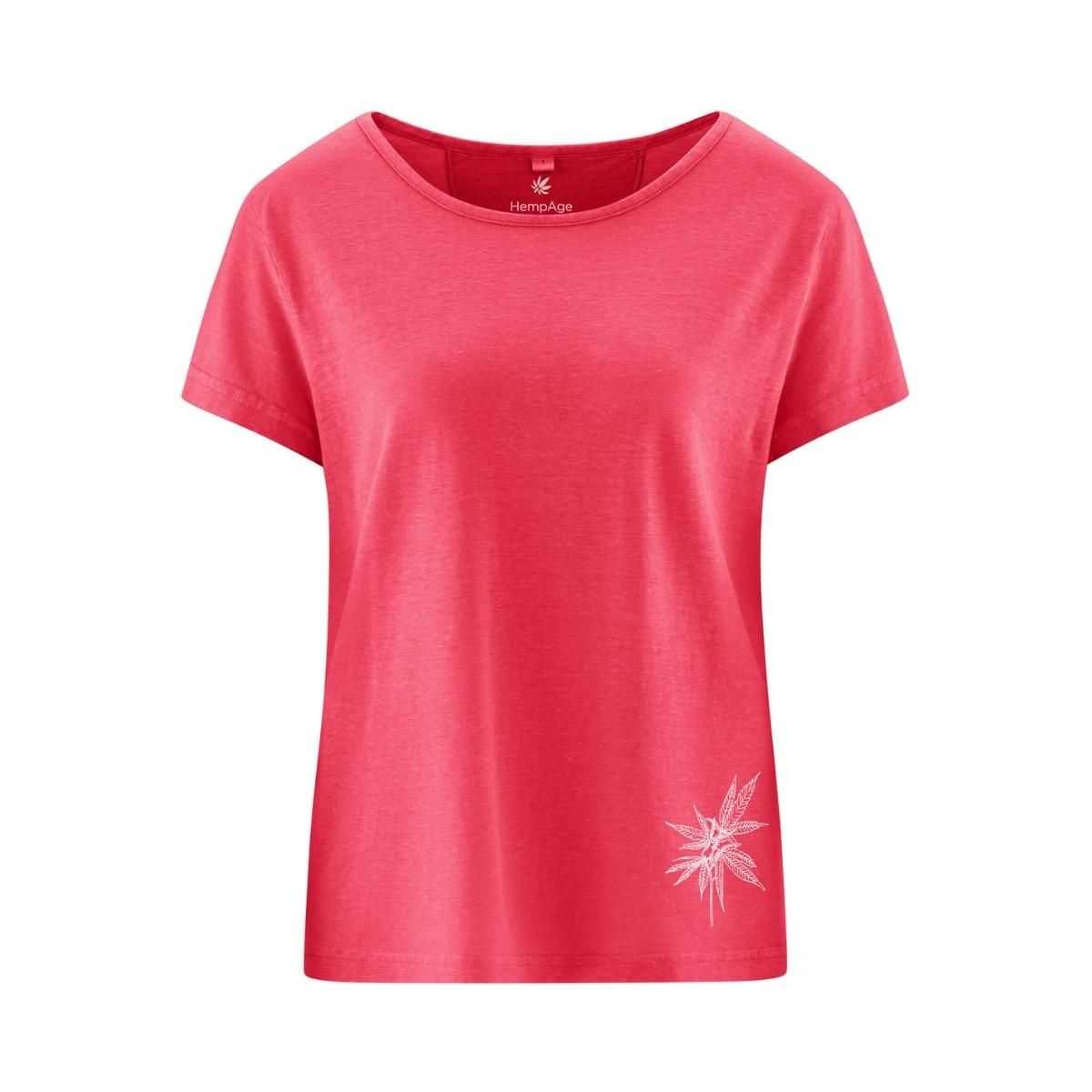 T-shirt manches courtes, imprimé chanvre - Chanvre et coton bio