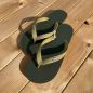 Tongs "BARBADE" - Semelle vert foncée - Strap vert kaki Tongs "BARBADE" - Semelle vert foncée - Strap vert kaki