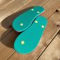 Tongs "IZUBA" - Semelle rose et bleu - Strap jaune clair Tongs "IZUBA" - Semelle rose et bleu - Strap jaune clair