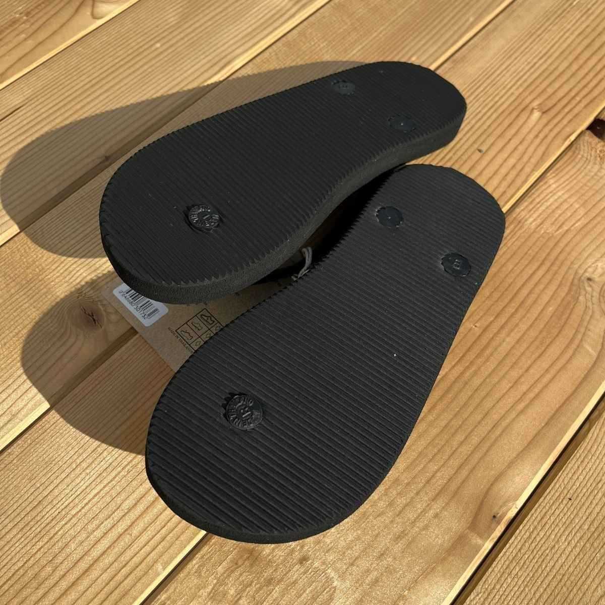 Tongs "JAIPUR" - Semelle noire - Strap noir