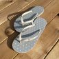 Tongs "LARGOS" - Semelle grise, pois blancs - Strap blanc Tongs "LARGOS" - Semelle grise, pois blancs - Strap blanc