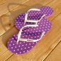 Tongs "SANTACRUZ" - Semelle violette, pois blancs - Strap blanc Tongs "SANTACRUZ" - Semelle violette, pois blancs - Strap blanc
