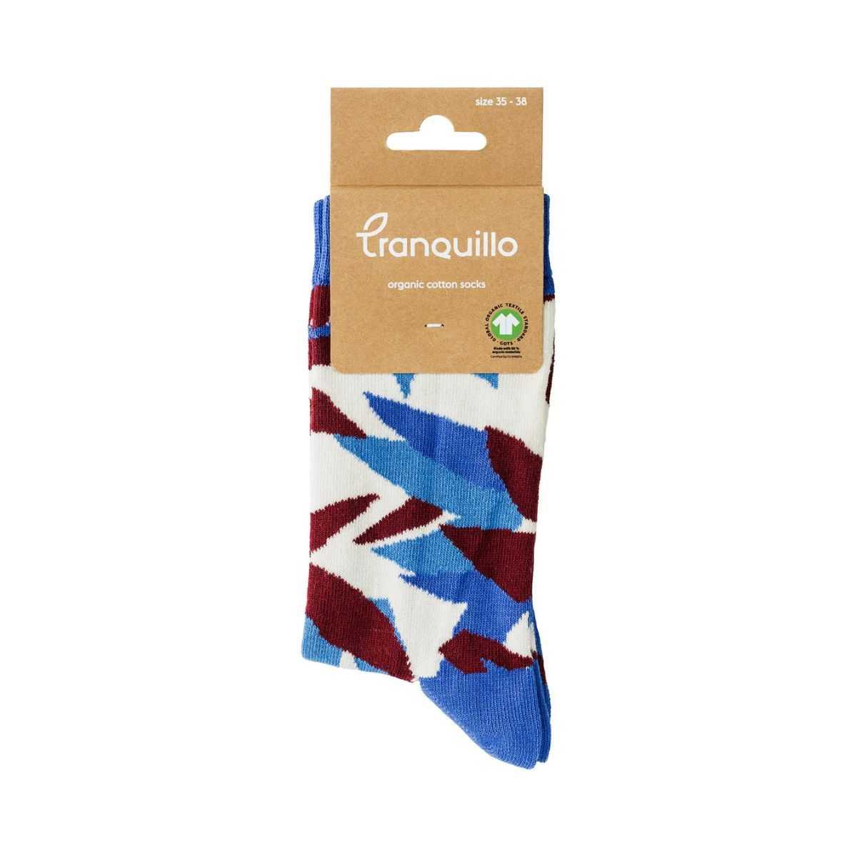 Chaussettes "BLOOM" - Motif feuillage tropical