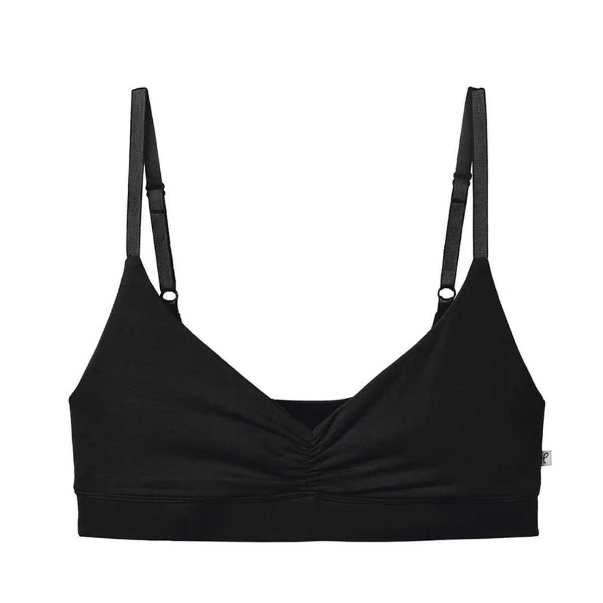 Brassière noire sans armatures en Tencel