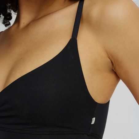 Brassière noire sans armatures en Tencel