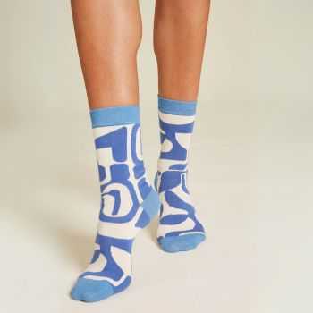 Chaussettes bleu écru