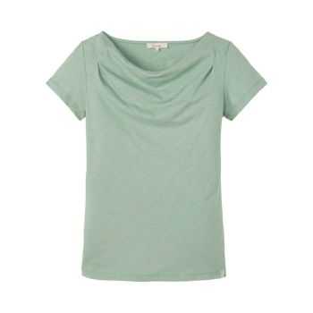 T-shirt col bénitier à manches courtes