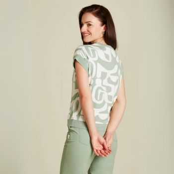 Pull jacquard "ABSTRACT" sans manches - Imprimé