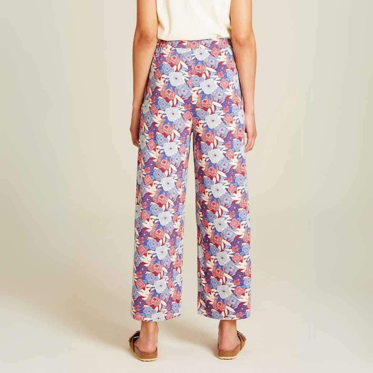 Pantalon large imprimé fleuri