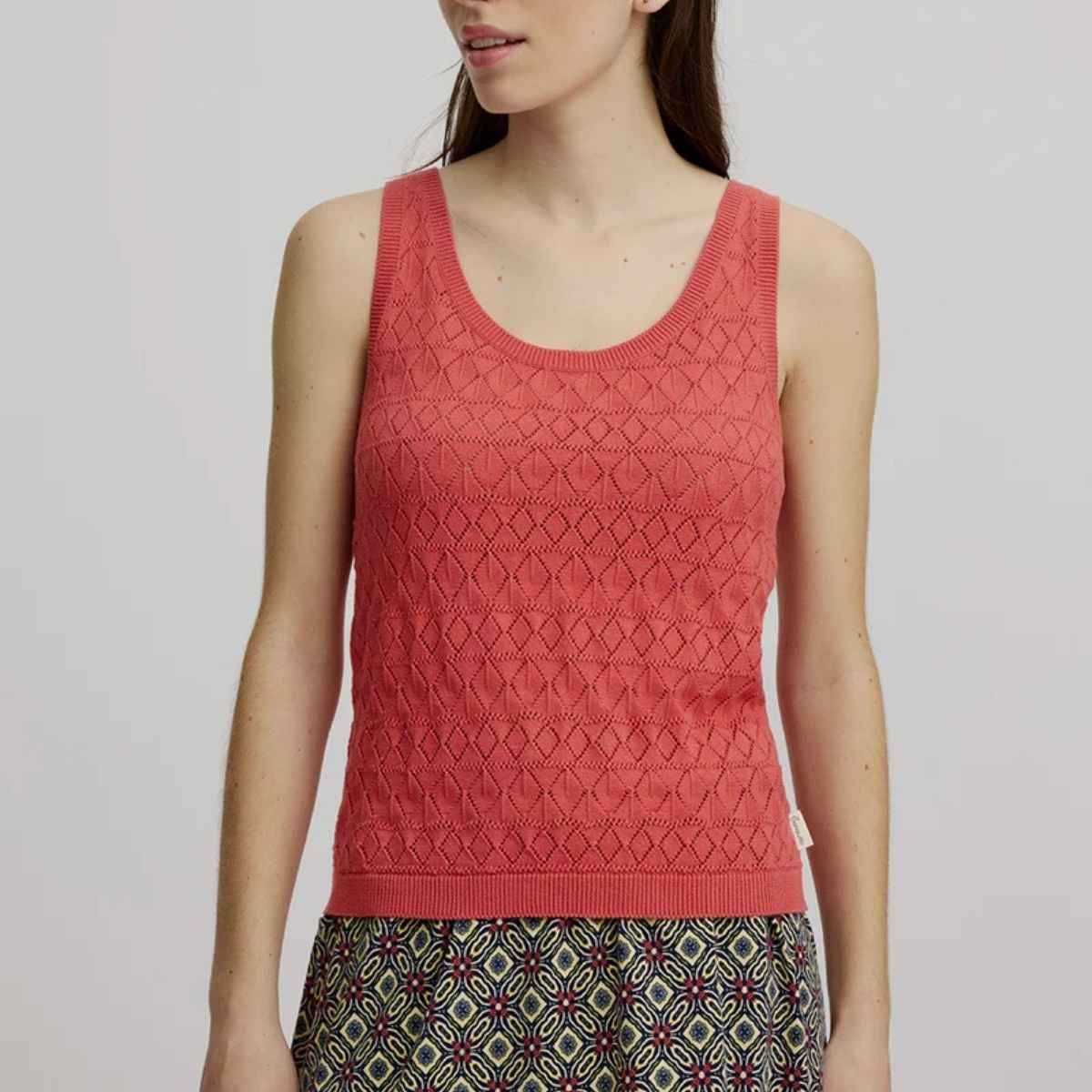 Débardeur ajouré en coton bio