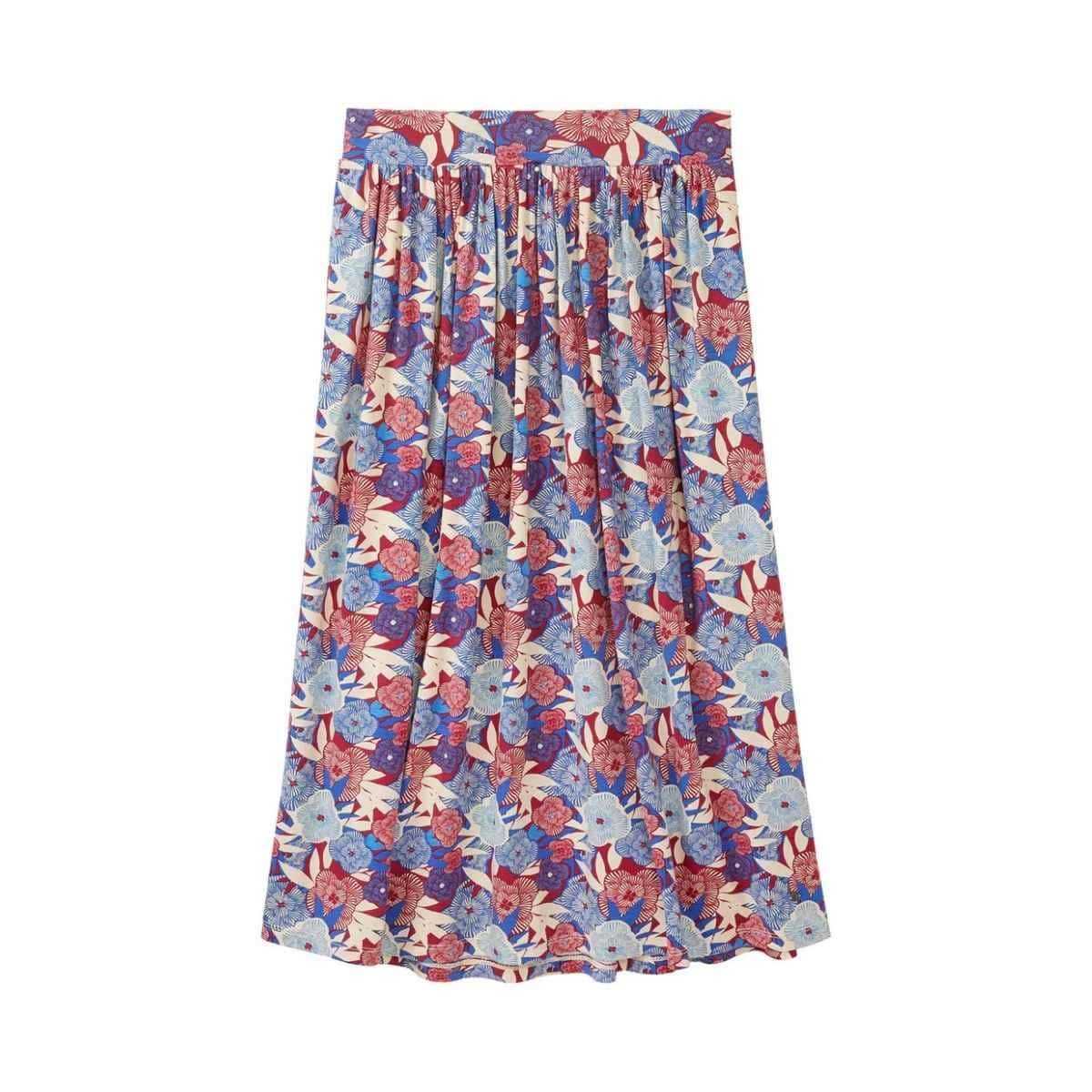 Jupe midi motif imprimé fleurs