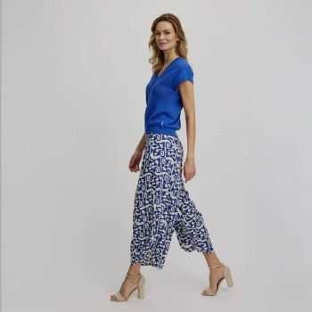 Top en maille à col V et manches tombantes