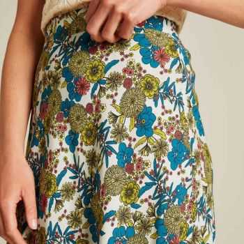 Jupe midi fleurie en viscose EcoVero