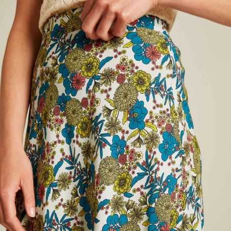 Jupe midi fleurie en viscose EcoVero