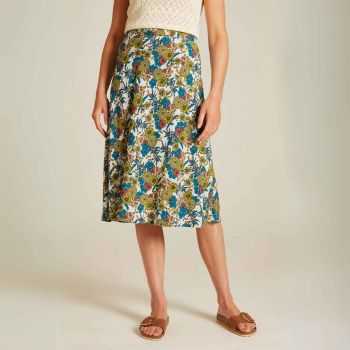 Jupe midi fleurie en viscose EcoVero