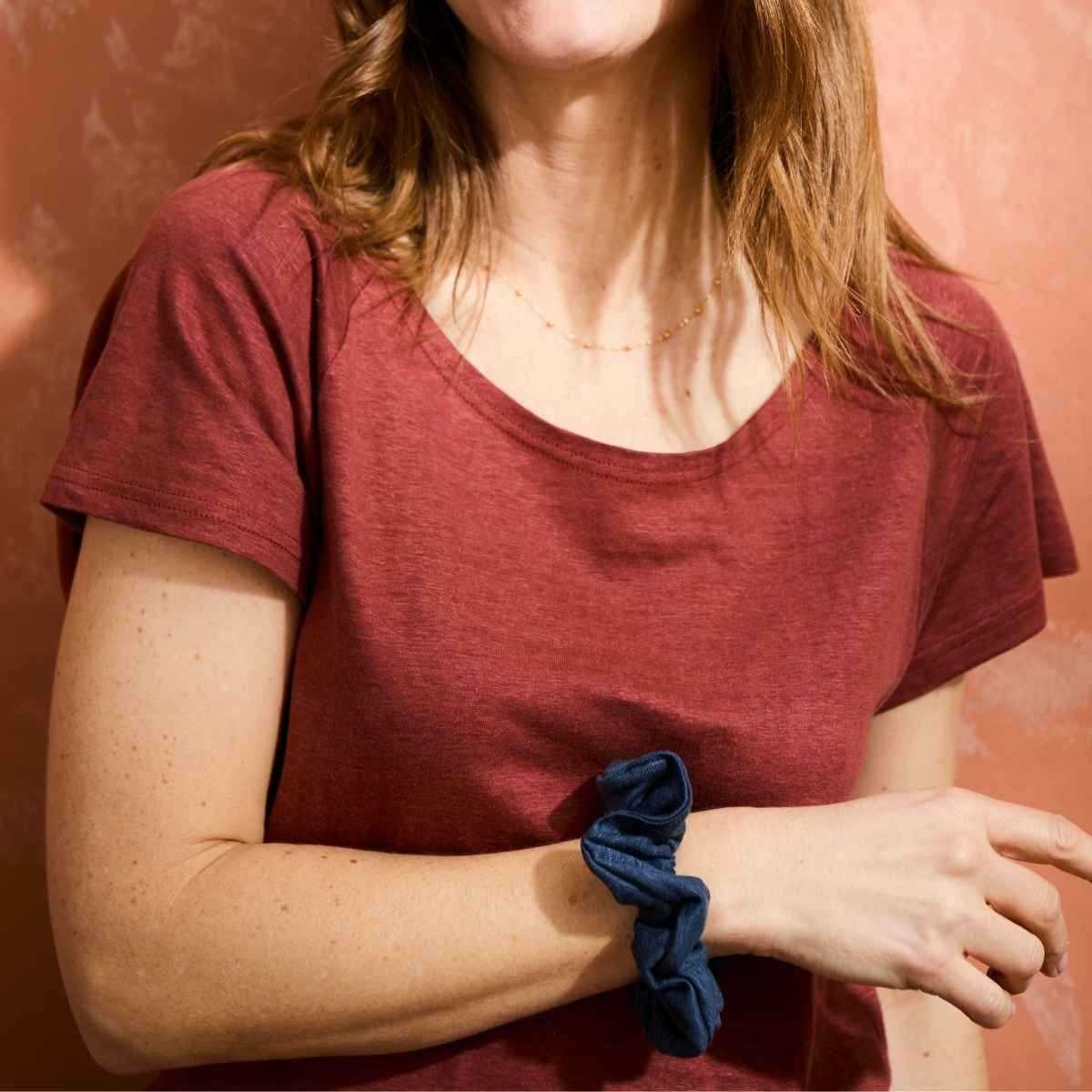 T-shirt "ALINA" 100% lin, col rond 