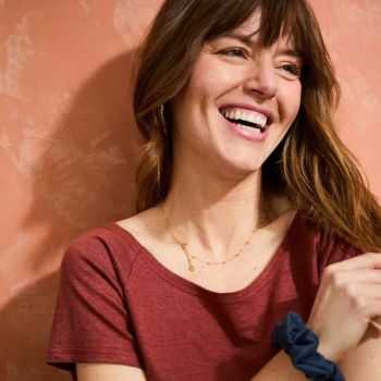 T-shirt "ALINA" 100% lin, col rond 