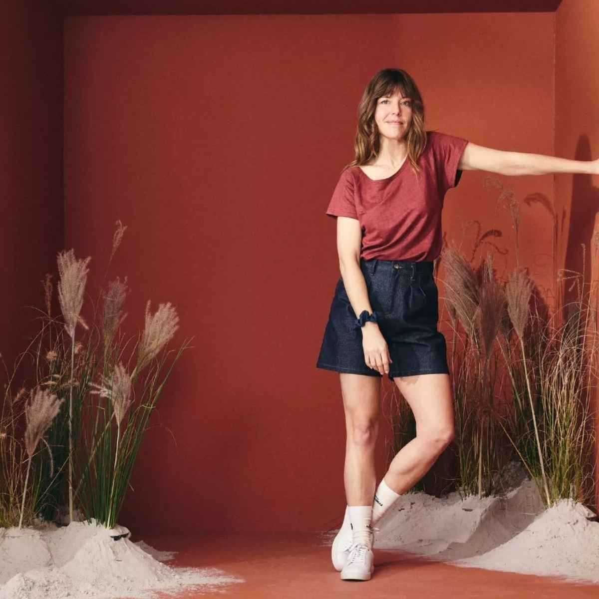 T-shirt "ALINA" 100% lin, col rond 