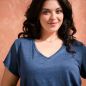 T-shirt "ALINA" 100% lin, col V 