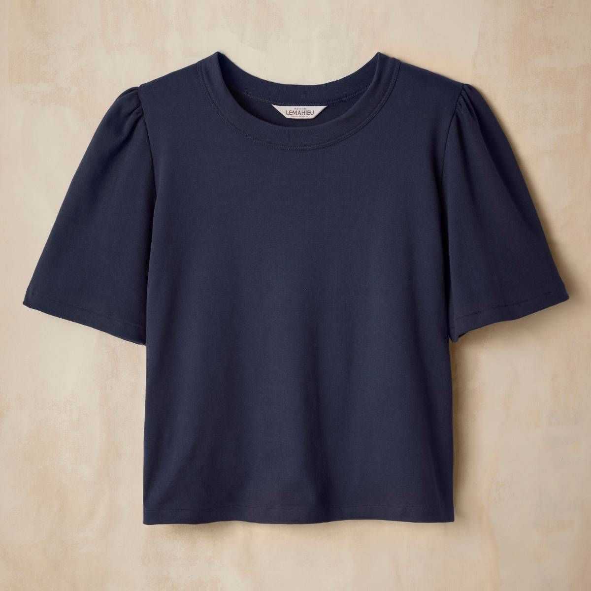 Top "ELISABETH" à manches 3/4 bouffantes