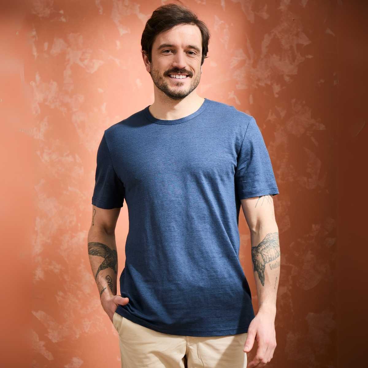 T-shirt "ALIN" 100% lin, col rond