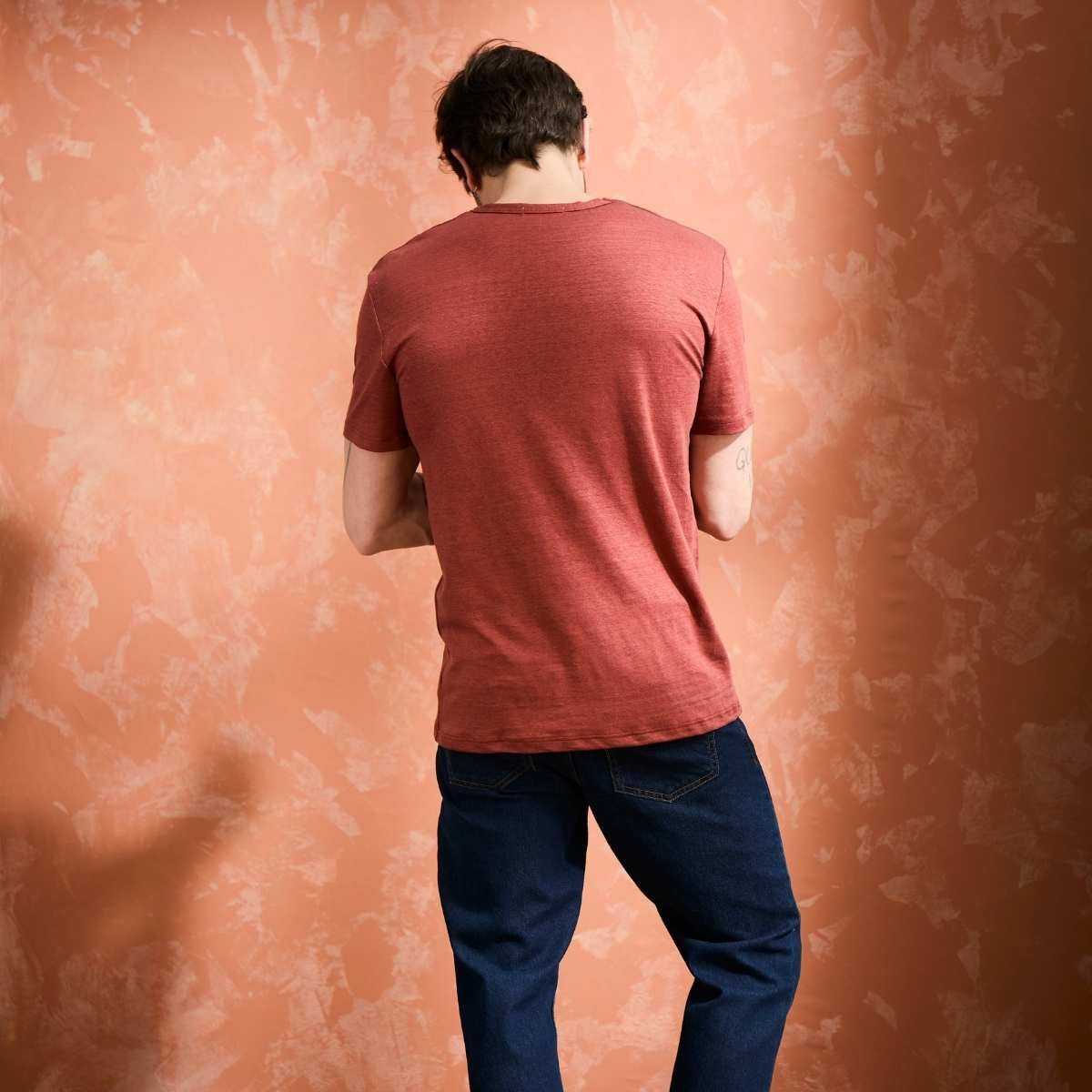 T-shirt "ALIN" 100% lin, col rond