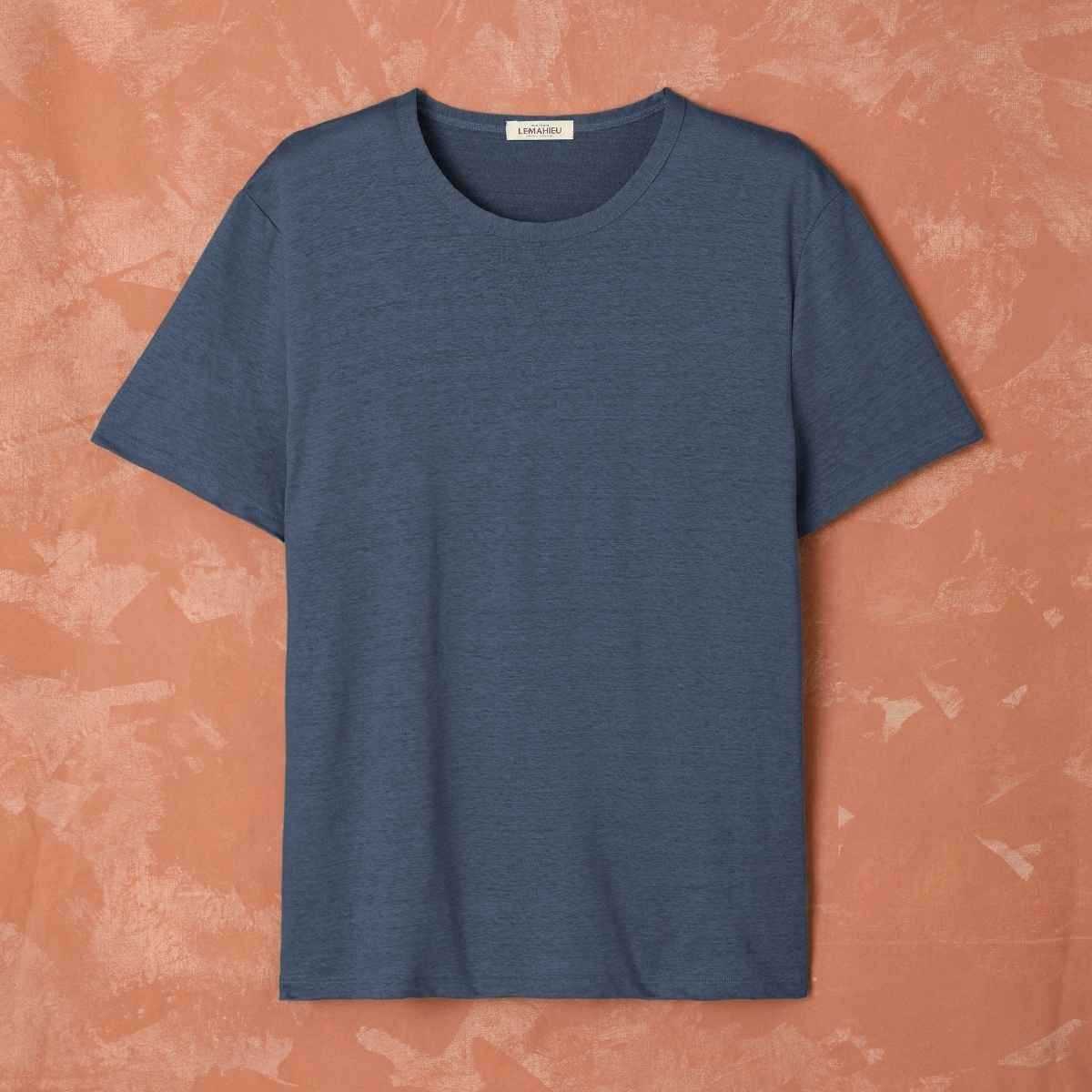 T-shirt "ALIN" 100% lin, col rond