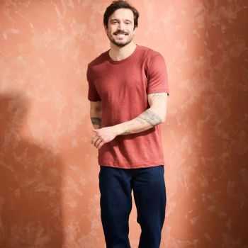 T-shirt "ALIN" 100% lin, col rond