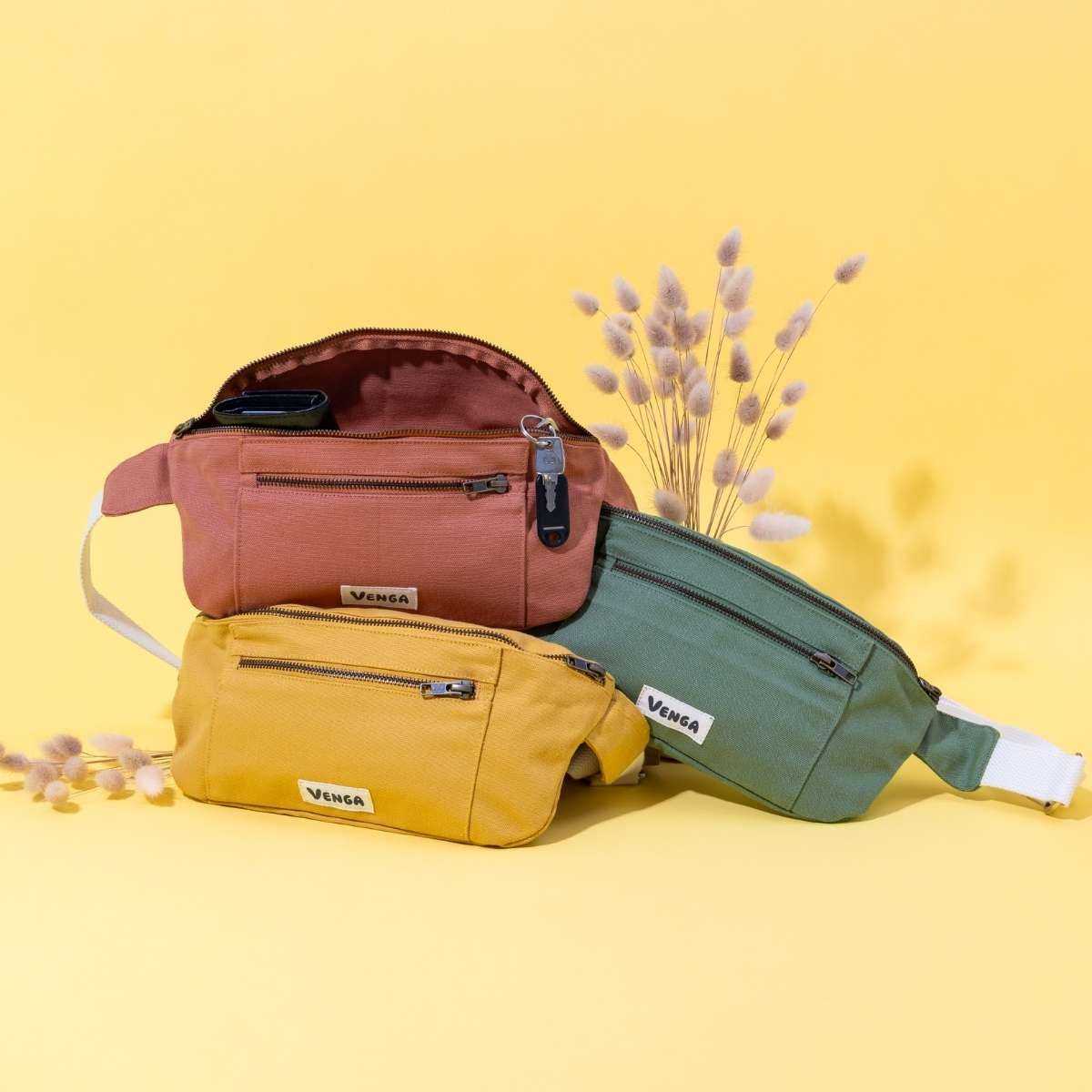 Sacoche banane en coton bio - Plusieurs couleurs