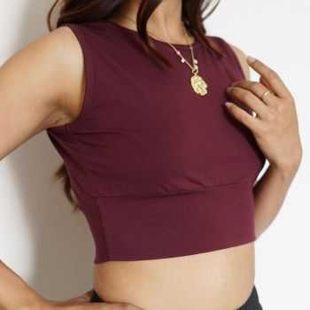 Crop top "AJOONEE", coton bio Muùne
