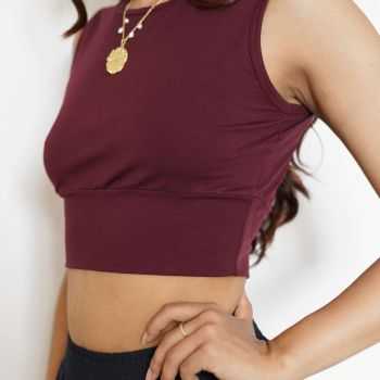 Crop top "AJOONEE", coton bio Muùne