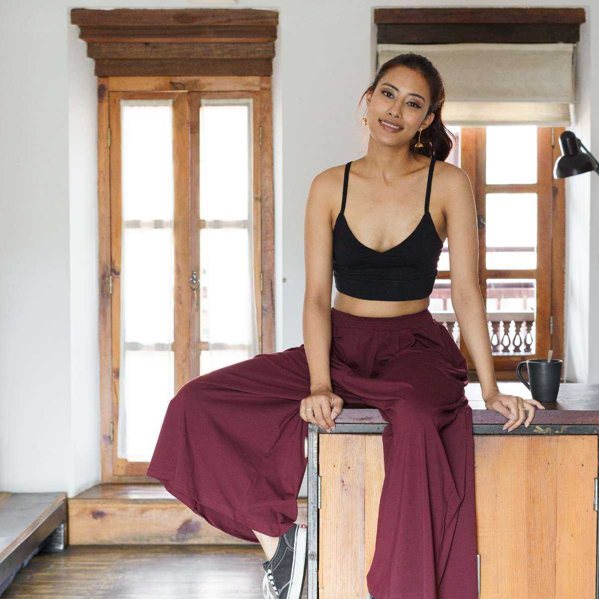 Brassière "SAT" en coton bio, Muùne