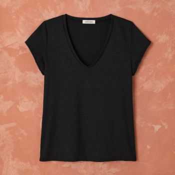 T-shirt "ALINA" 100% lin, col V 