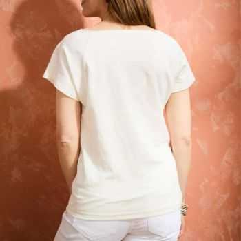 T-shirt "ALINA" 100% lin, col rond large