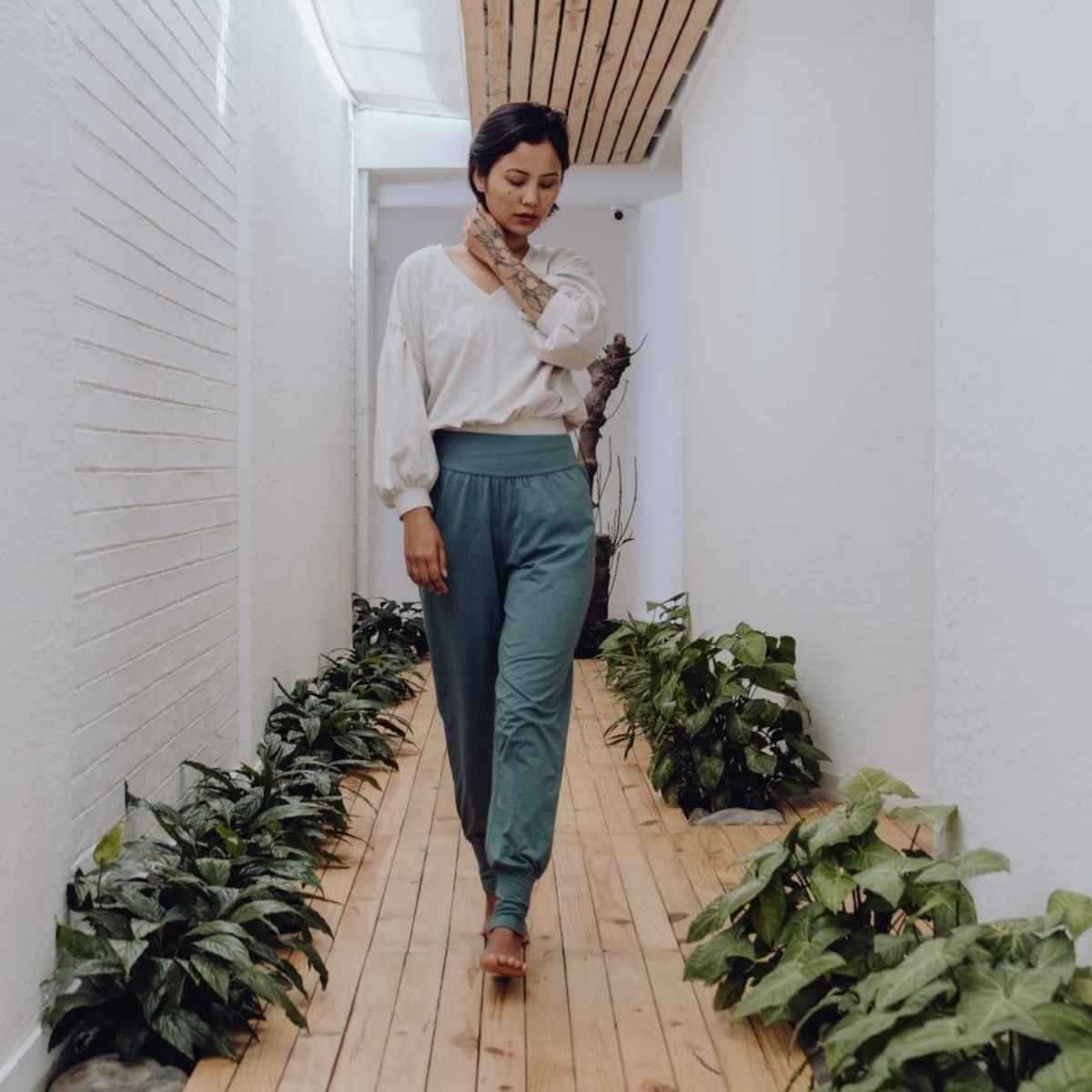 Pantalon de yoga "SAMASTHA" en coton bio, Muùne