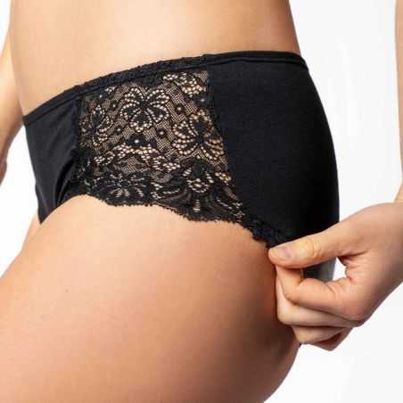 Shorty "UVANA" avec dentelle, coton bio