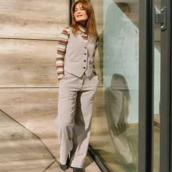 Pantalon "PARSELINA" en velours côtelé, 100% coton bio