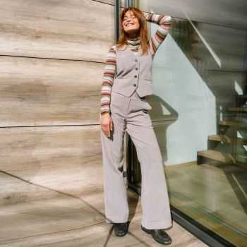 Pantalon "PARSELINA" en velours côtelé, 100% coton bio