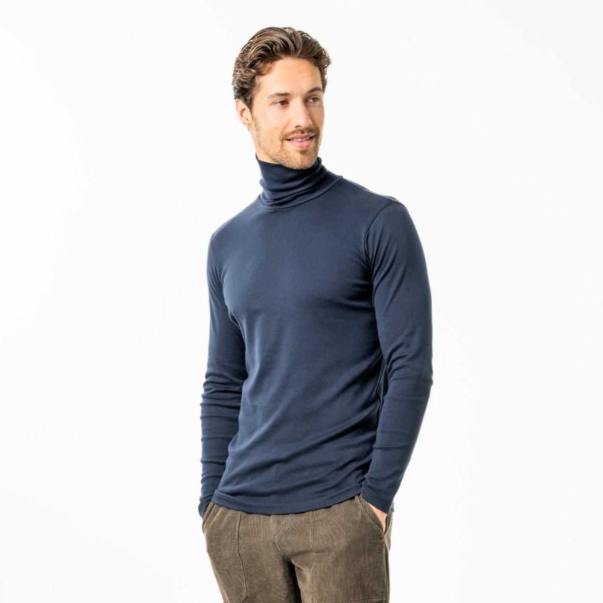 Pull col roulé "HELGE", 100% coton bio