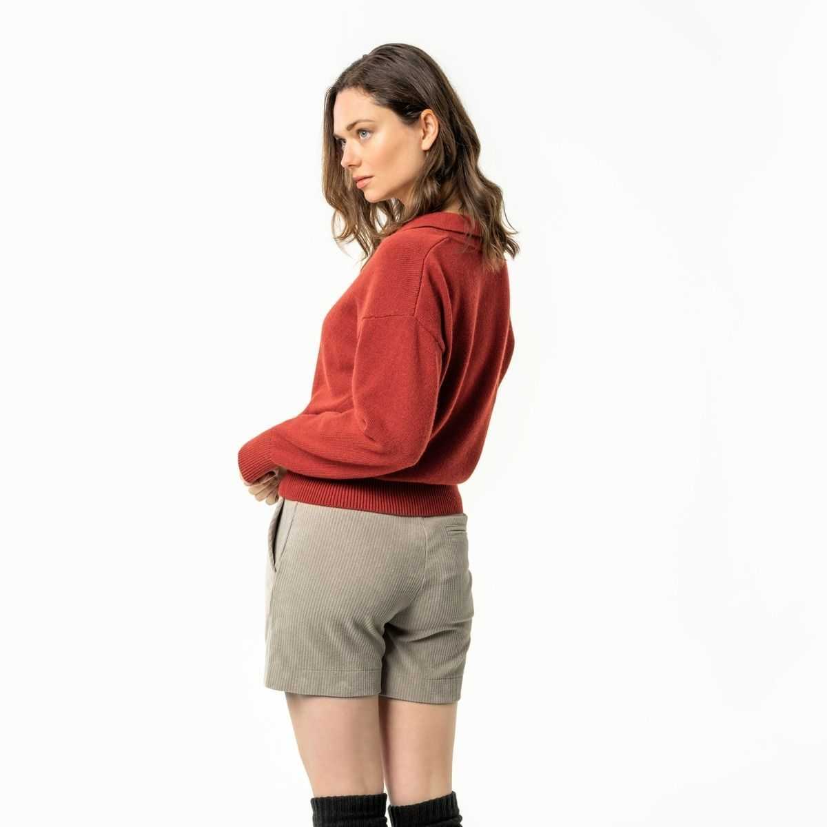 Shorty "UNILA" en velours côtelé, 100% coton bio