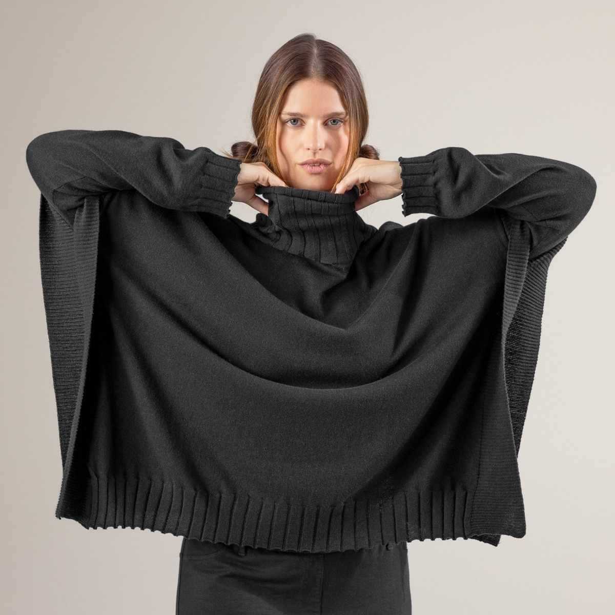 Poncho "PAISLEY", coton bio et laine